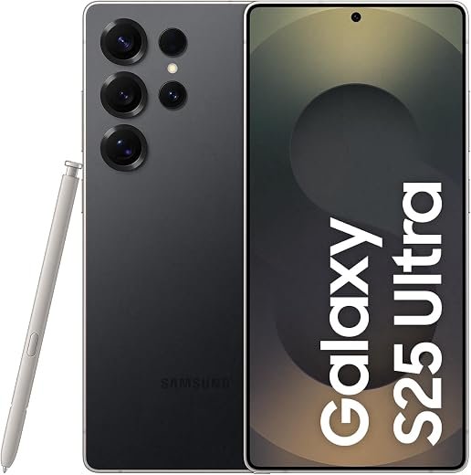 Celular Samsung Galaxy S25 Ultra 5G, 512GB, 12GB RAM, Câmera Quádrupla de 200+50+10+50, Tela Grande de 6.9", Titânio Preto (Recondicionado)