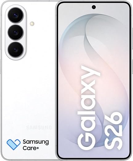 Celular Samsung Galaxy S26 5G, 256GB, 12GB RAM, Câmera Tripla de 50+12+10, Tela Grande de 6.3" - Branco