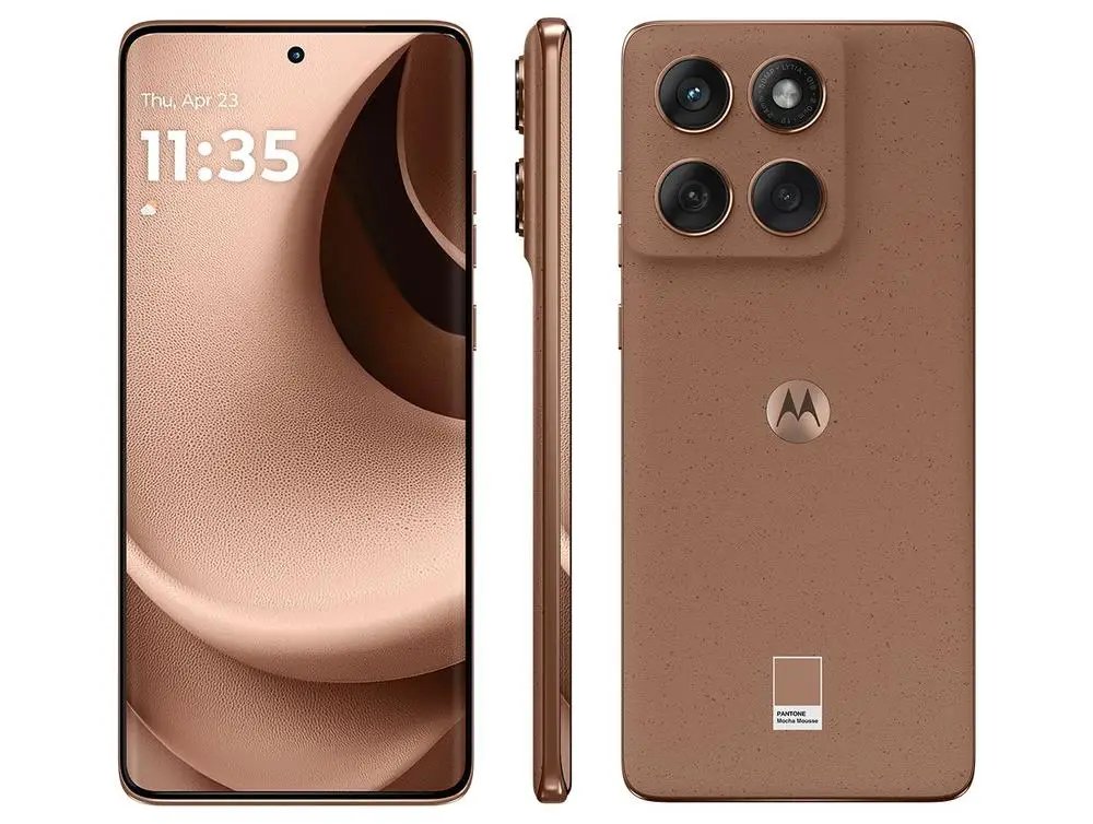 Smartphone Motorola Edge 60 Fusion 256GB 5G 24GB RAM Mocha Mousse 6,7" Câm. Tripla + Selfie 32MP
