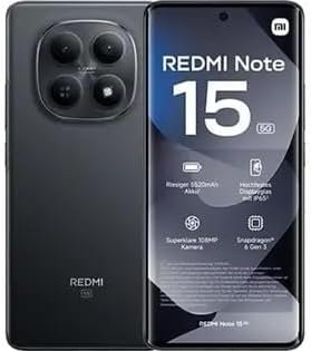 Smartphone Xiaomi Redmi Note 15 5G 256GB/8GB Ram (Preto)
