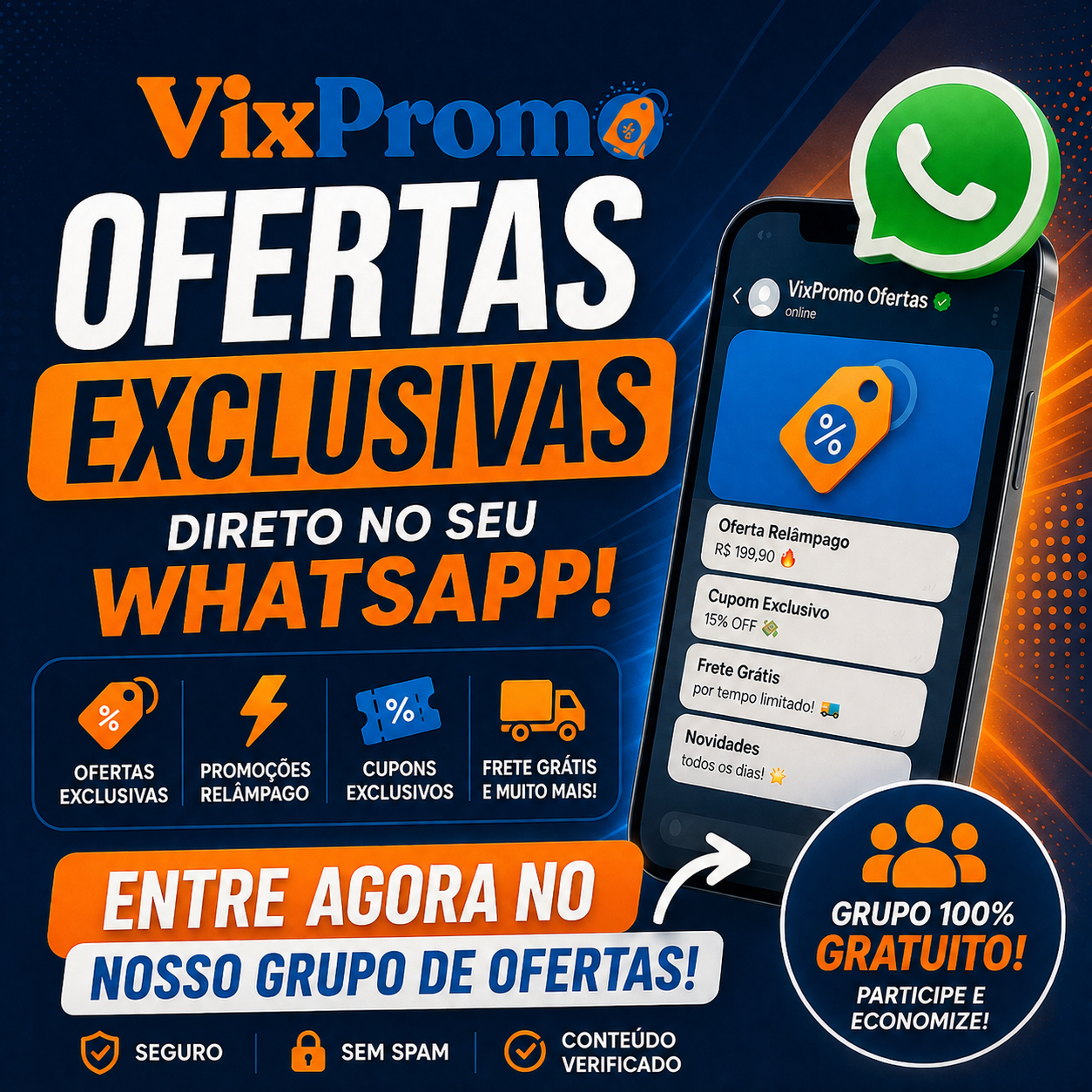 Entre no grupo de ofertas VixPromo