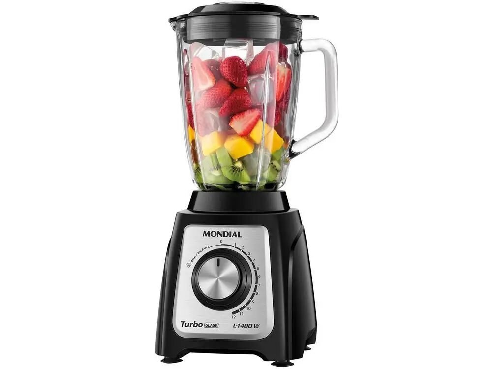 Liquidificador Mondial Turbo Glass L-1400-GI